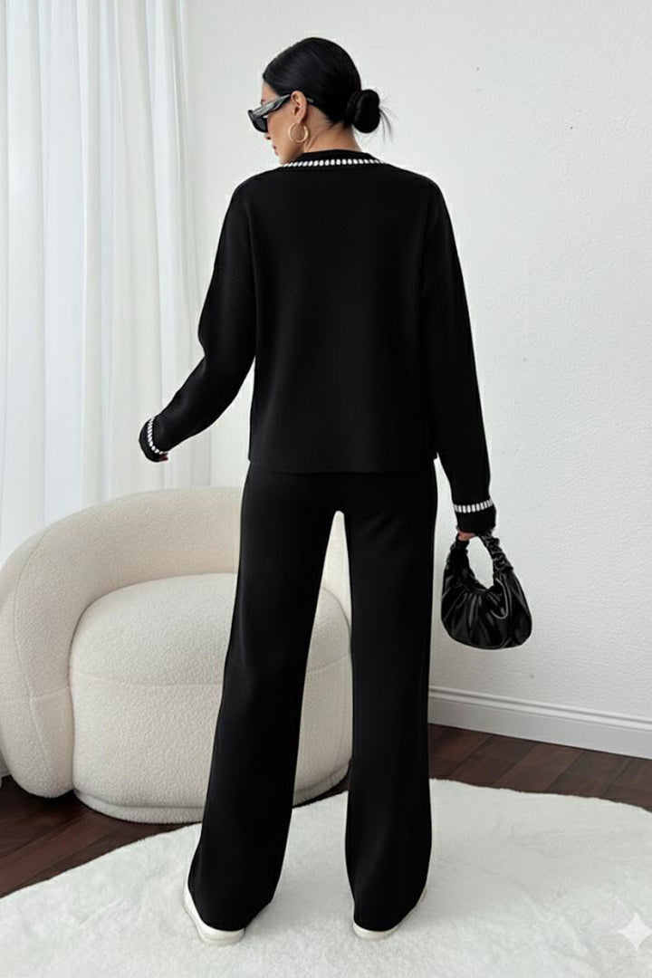 BNG Women Cut Striped Suit Jacket H25306 Black - Fedosiia