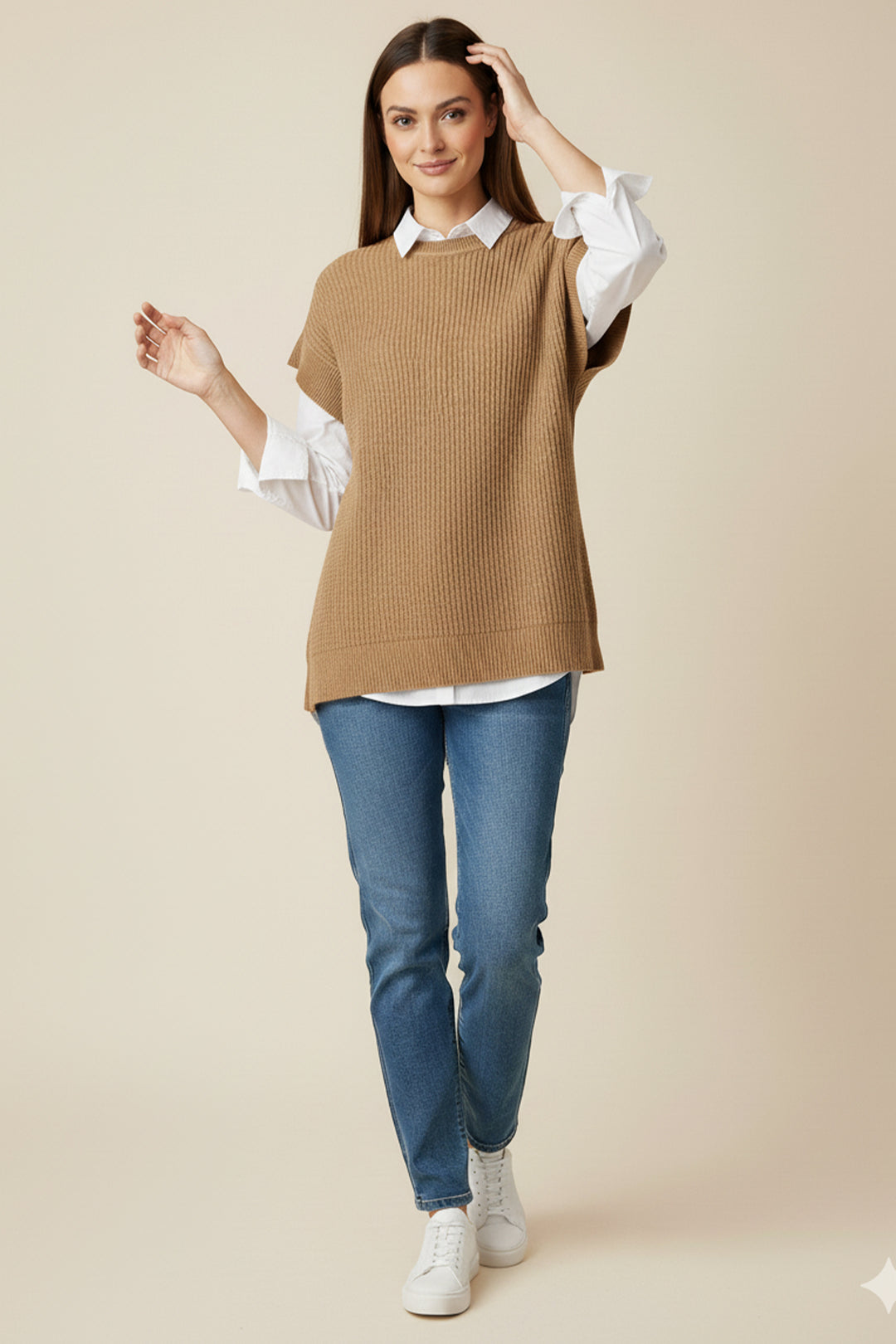 BNG Women Hair Braided Sweater H25310 Mink - Concord