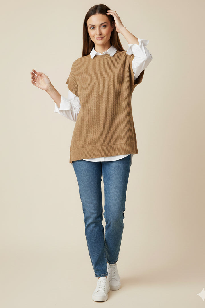 BNG Women Hair Braided Sweater H25310 Mink - Concord