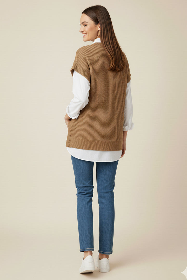 BNG Women Hair Braided Sweater H25310 Mink - Concord