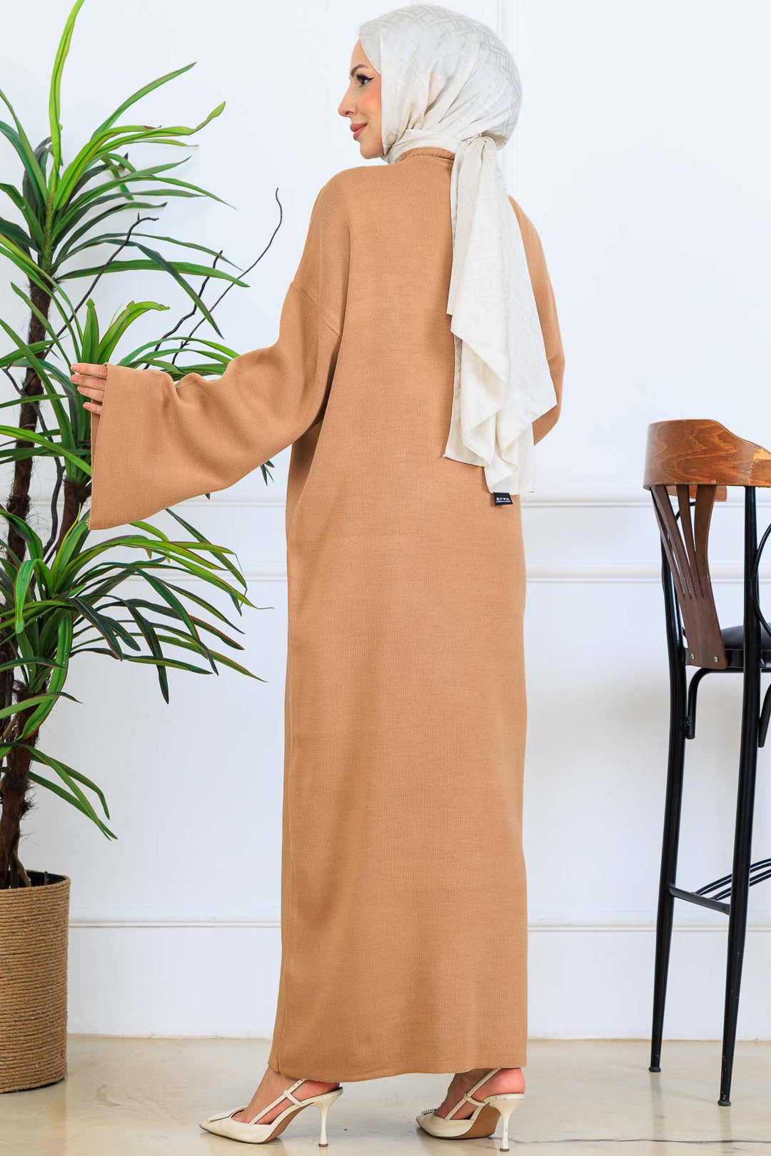 BNG Women Uzun Triko Elbise H25303 Vizon - Carson