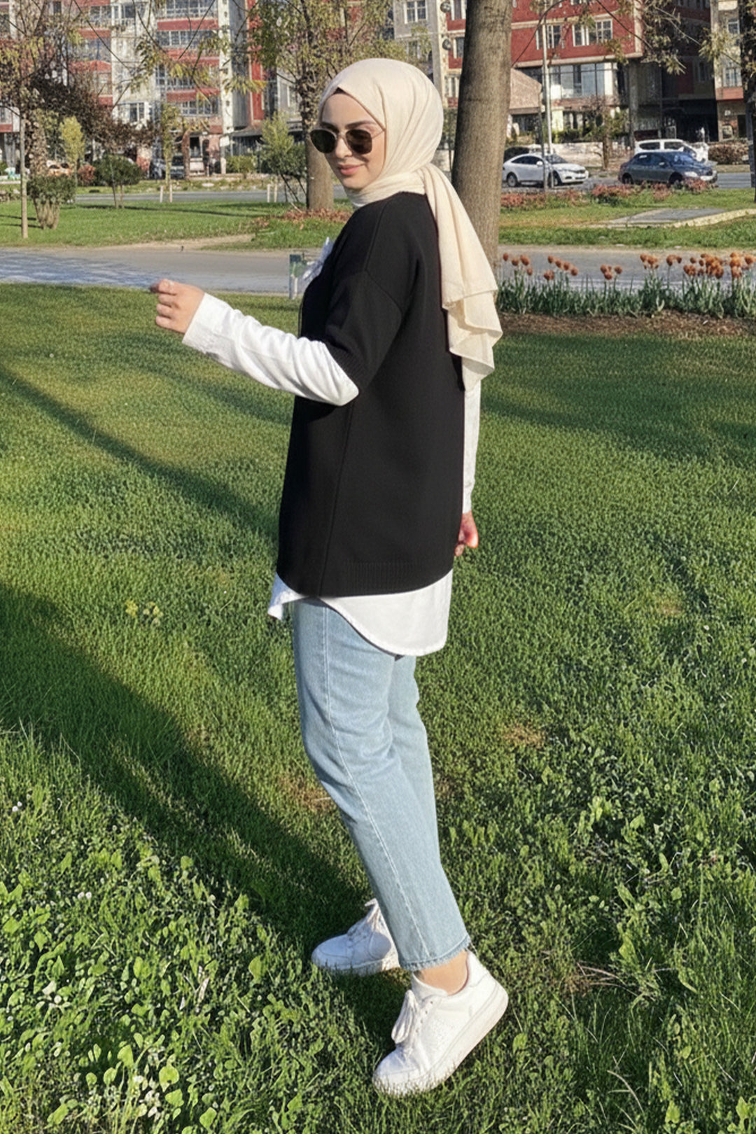 BNG Women Fitilli Oversize Triko Süveter H25304 Siyah - Colorado Springs