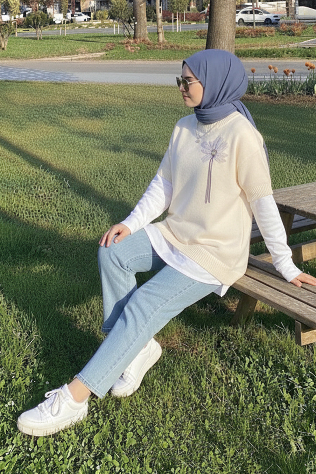 BNG Women Fitilli Oversize Triko Süveter H25304 Taş Rengi - Tacoma