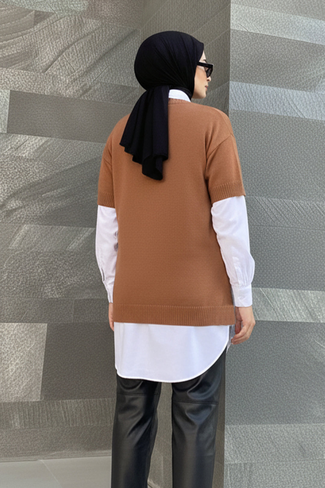 BNG Women Fitilli Oversize Triko Süveter H25304 Vizon - Wichita Falls