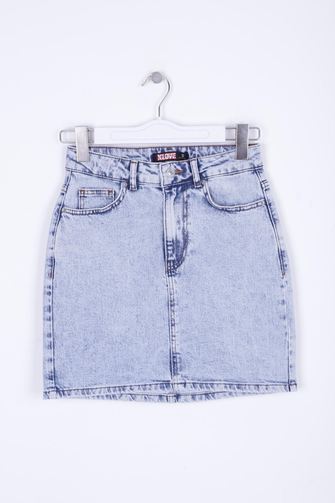 XLJ Short Length Denim Skirt with Stitched Hem Mixed - Saint-Eustache