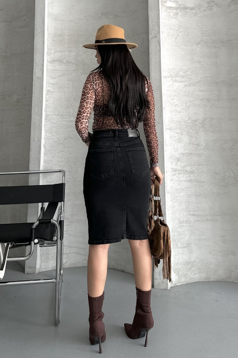 XLJ Classic Mid Length Denim Skirt Mixed - Las Rozas de Madrid
