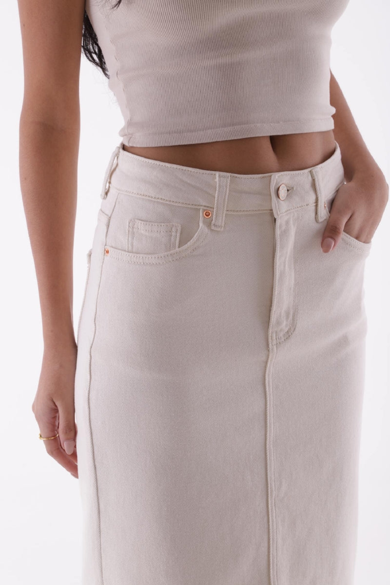 XLJ Classic Mid Length Denim Skirt Mixed - Mantes-la-Jolie