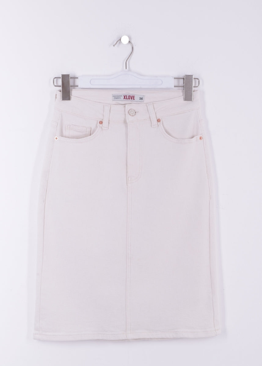 XLJ Classic Mid Length Denim Skirt Mixed - Mantes-la-Jolie