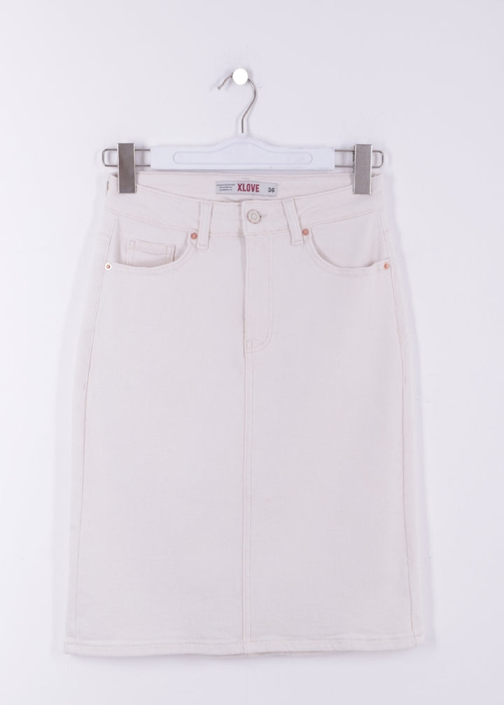 XLJ Classic Mid Length Denim Skirt Mixed - Mantes-la-Jolie