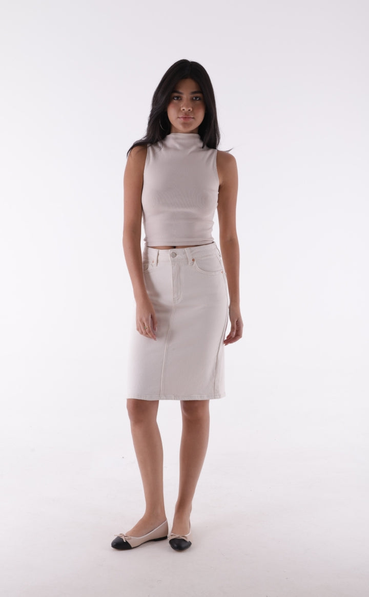 XLJ Classic Mid Length Denim Skirt Mixed - Mantes-la-Jolie