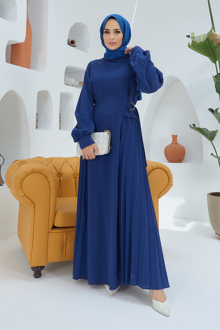 ZRF Women Pleated Dress - Indigo - Tuxtla