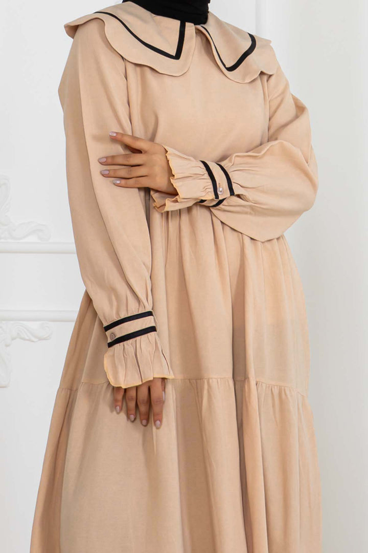 BNG Women Baby Collar Dress Beige 2113 - Santa Barbara
