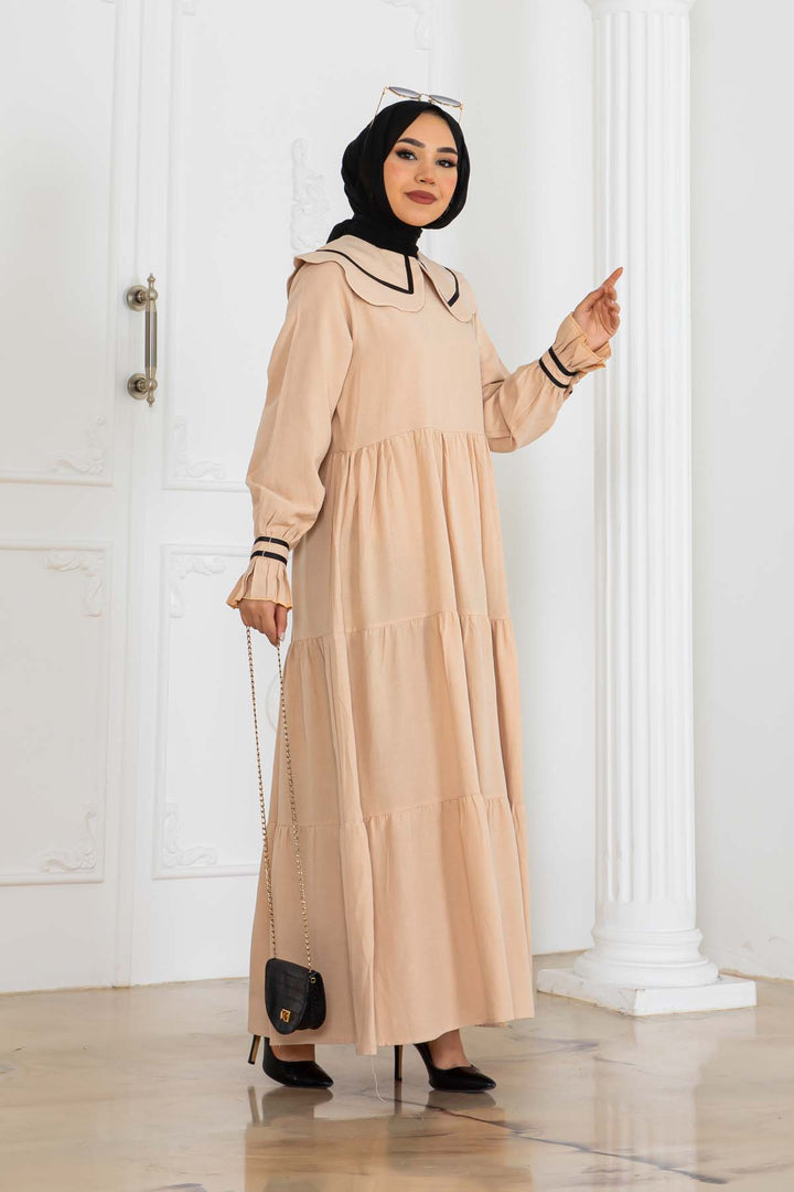 BNG Women Baby Collar Dress Beige 2113 - Marino