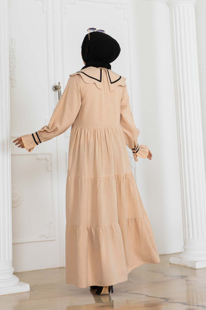 BNG Women Baby Collar Dress Beige 2113 - Marino