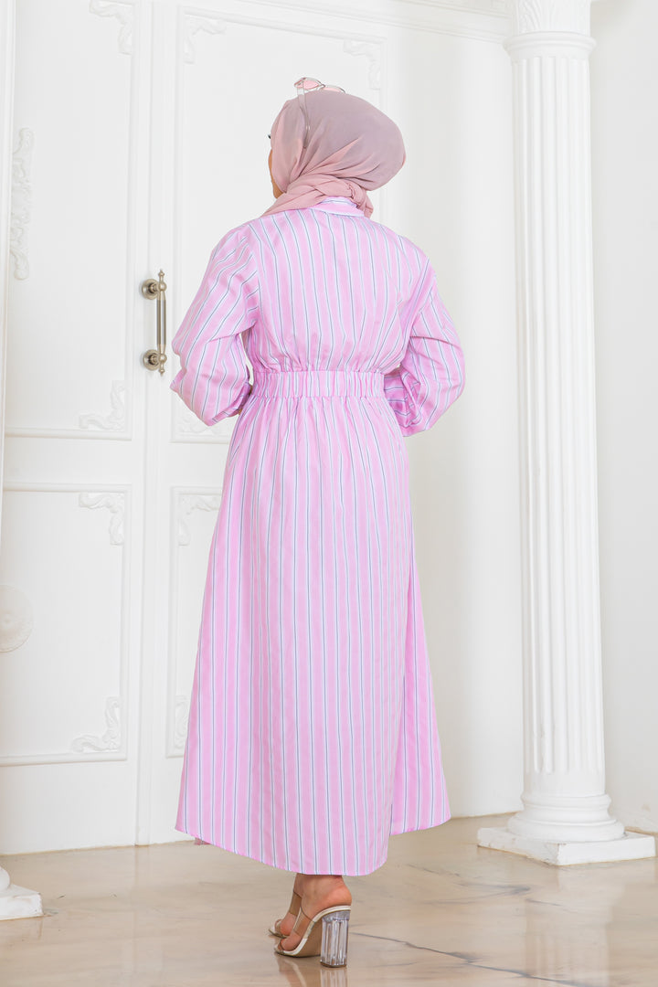 BNG Women Striped Shirt Dress Pink 2132 - Carlisle