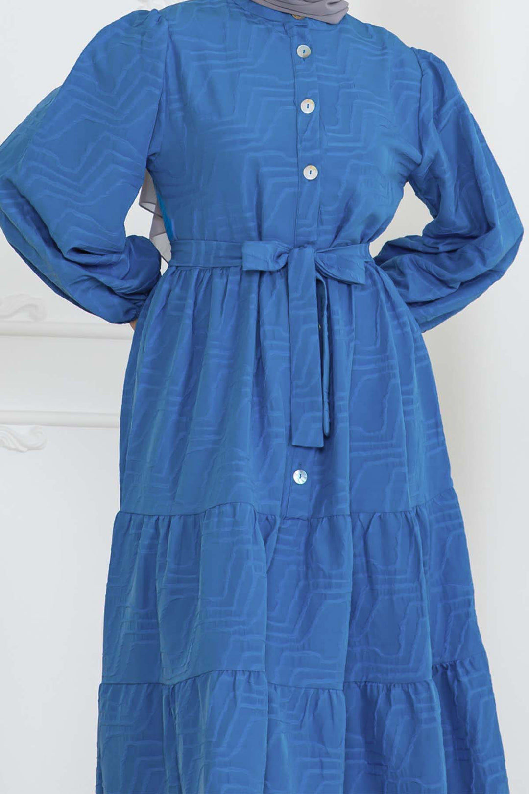 BNG Women Embossed Pattern Dress Blue 2119 - Antioch