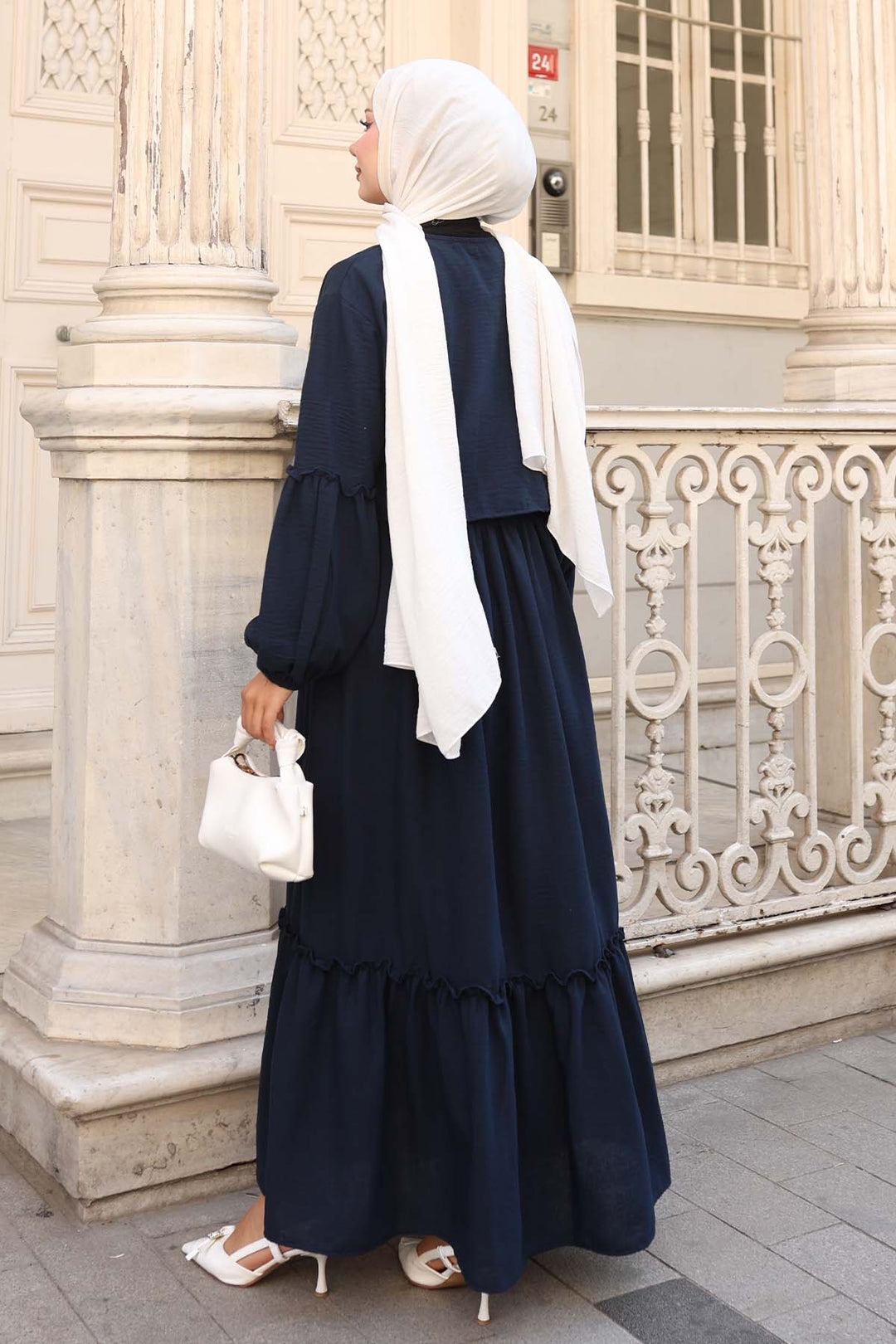 BNG Women Bow Detail Dress Suit Navy 2271 - Calexico