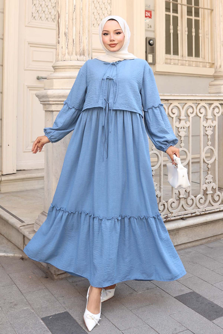 BNG Women Bow Detail Dress Suit Blue 2271 - Vineland