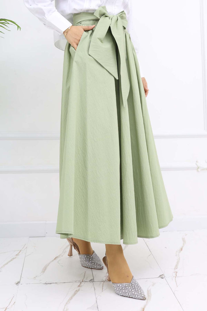 BNG Women Fiyonk Detaylı Kloş Etek Çağla 2197 - Pomigliano d’Arco