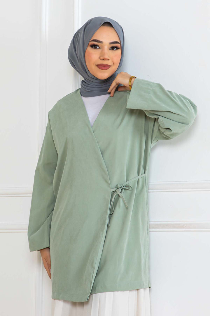 BNG Women Yandan Bağmalı Kimono Çağla 2147 - Treviso