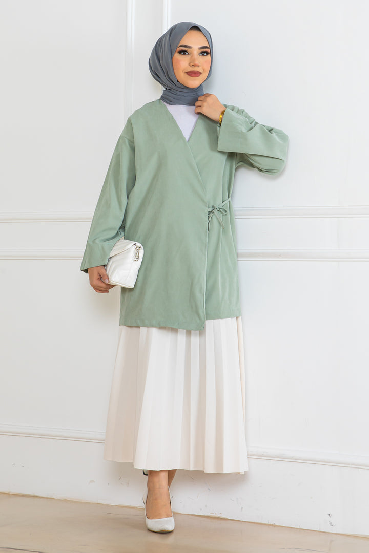 BNG Women Yandan Bağmalı Kimono Çağla 2147 - Treviso