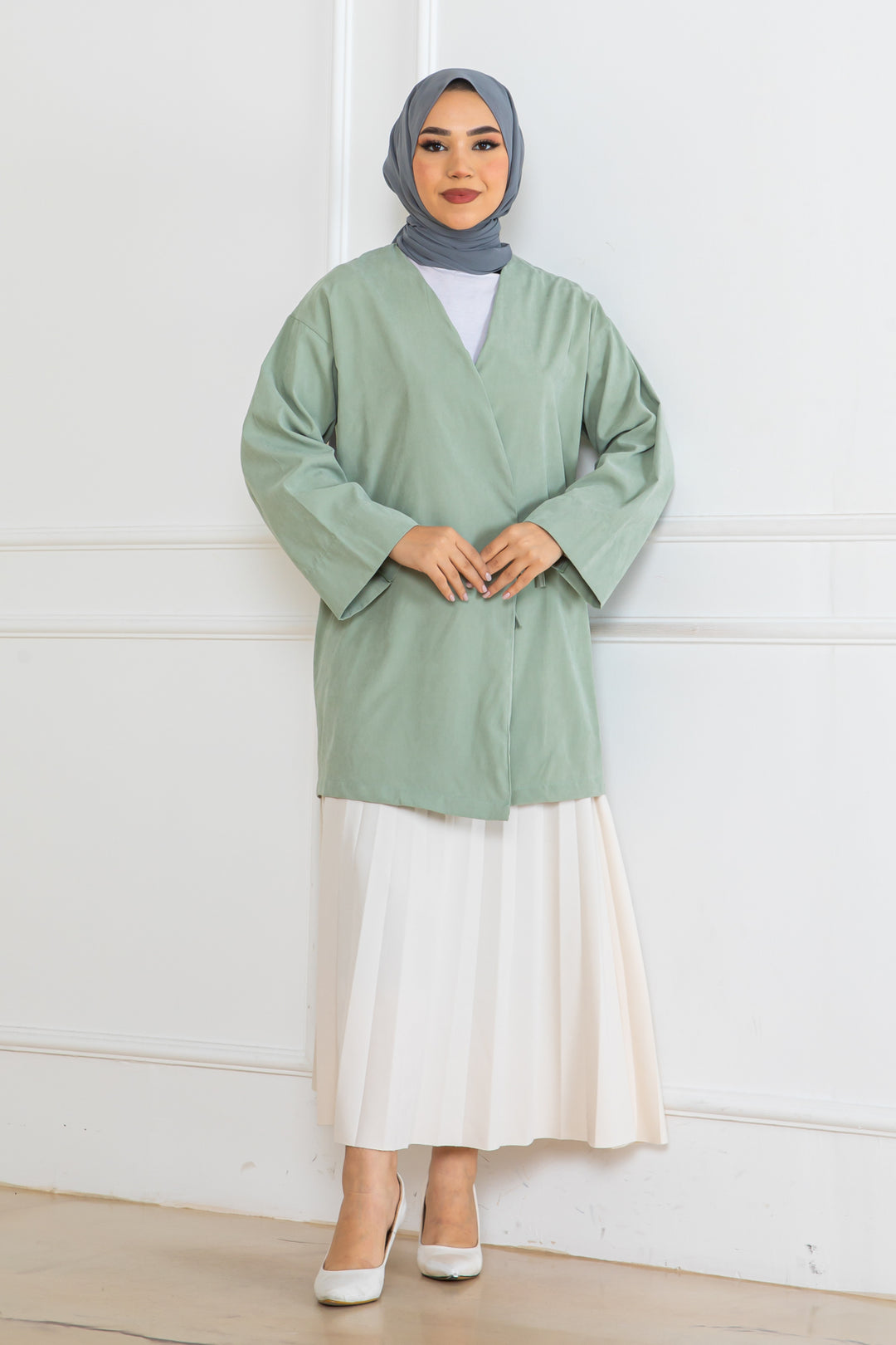 BNG Women Yandan Bağmalı Kimono Çağla 2147 - Treviso