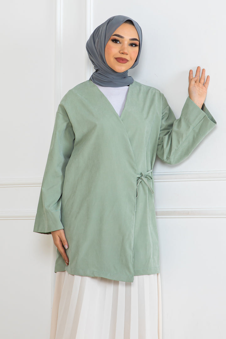 BNG Women Yandan Bağmalı Kimono Çağla 2147 - Treviso