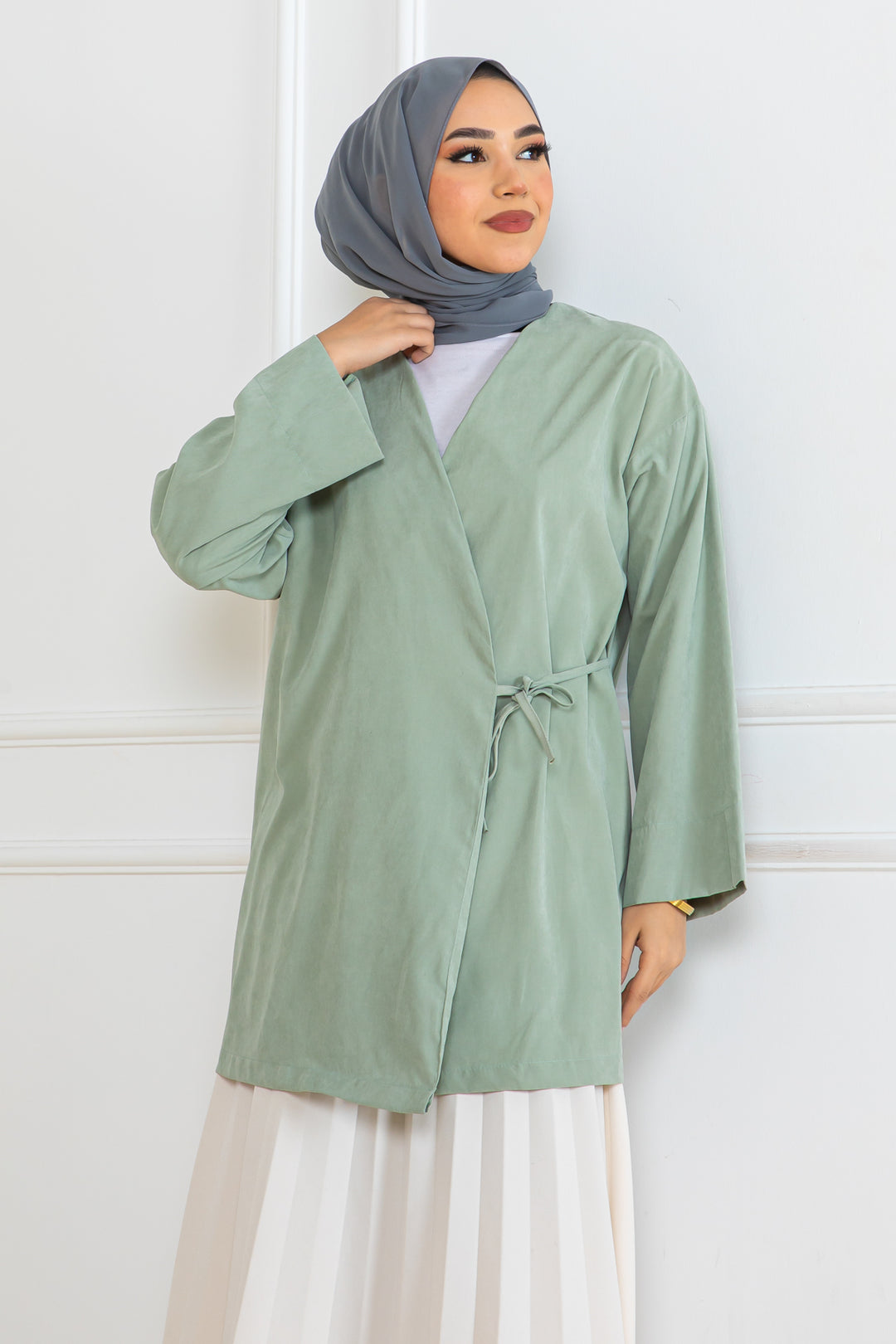 BNG Women Yandan Bağmalı Kimono Çağla 2147 - Treviso