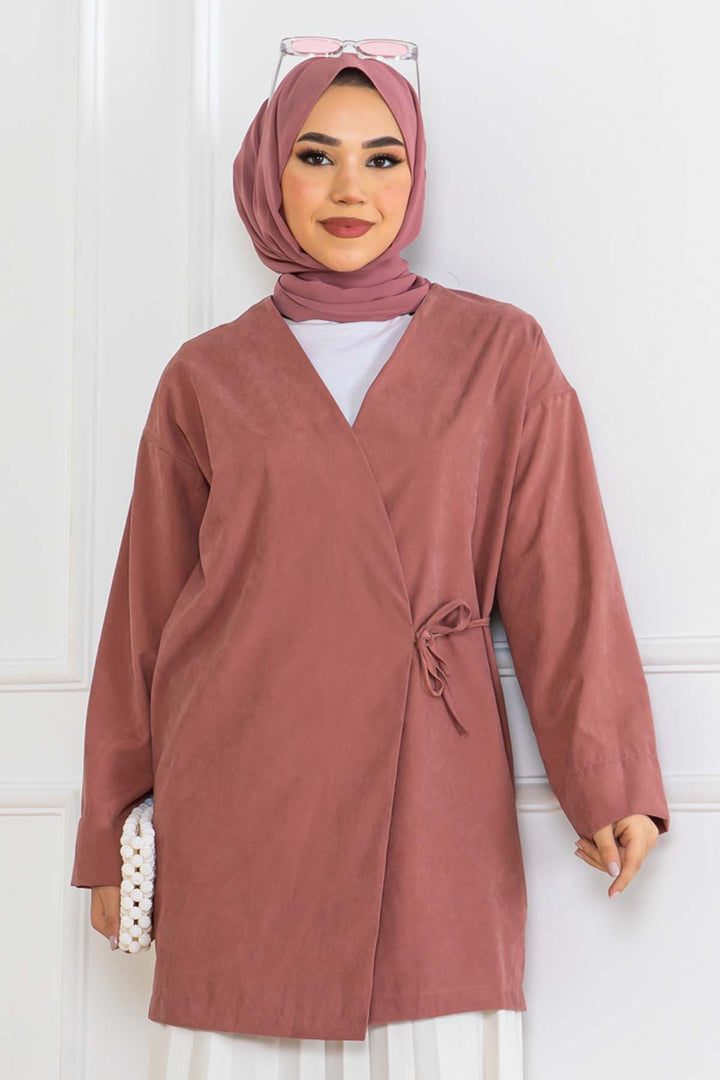 BNG Women Side-Tied Kimono Rose Pink 2147 - Miranda de Ebro