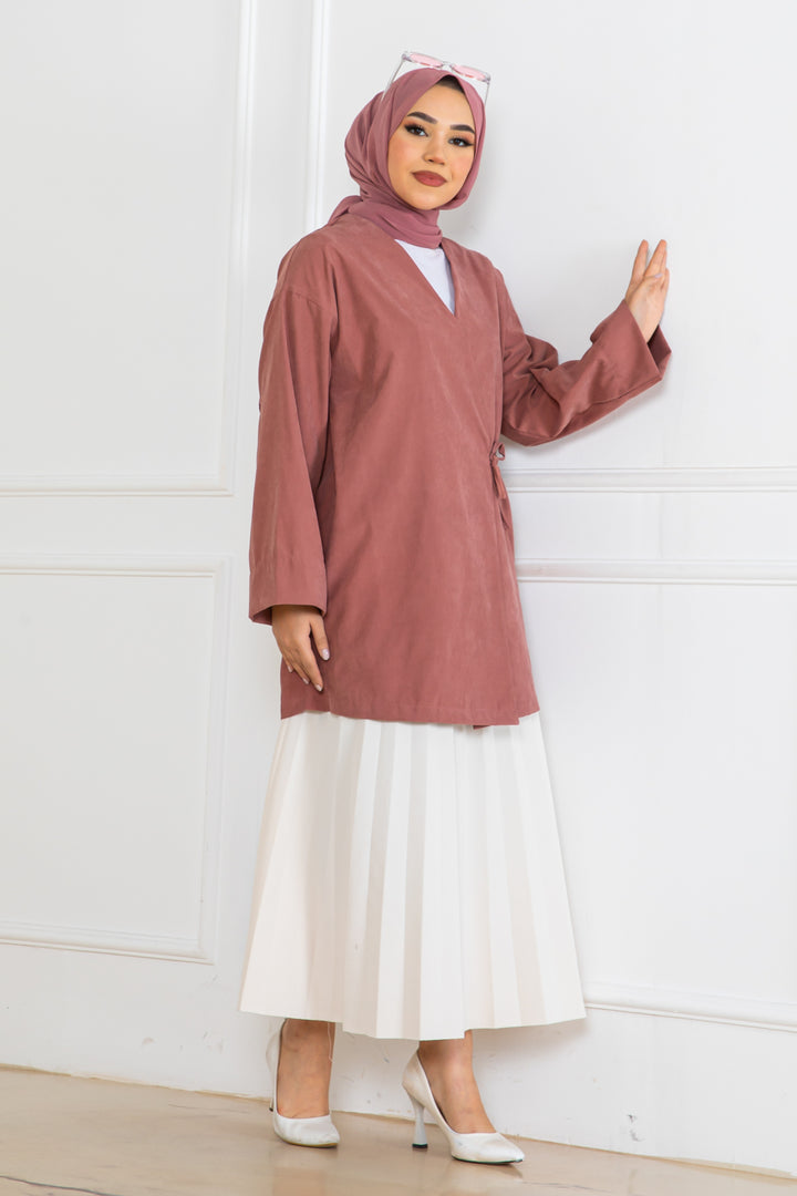 BNG Women Side-Tied Kimono Rose Pink 2147 - Miranda de Ebro