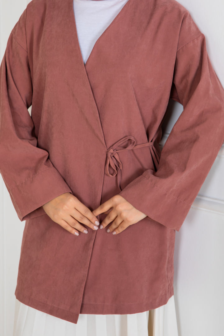 BNG Women Side-Tied Kimono Rose Pink 2147 - Miranda de Ebro