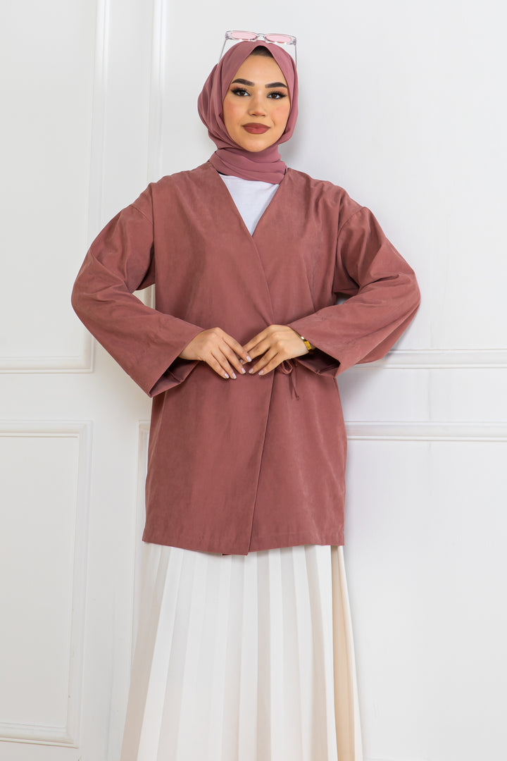 BNG Women Side-Tied Kimono Rose Pink 2147 - Miranda de Ebro