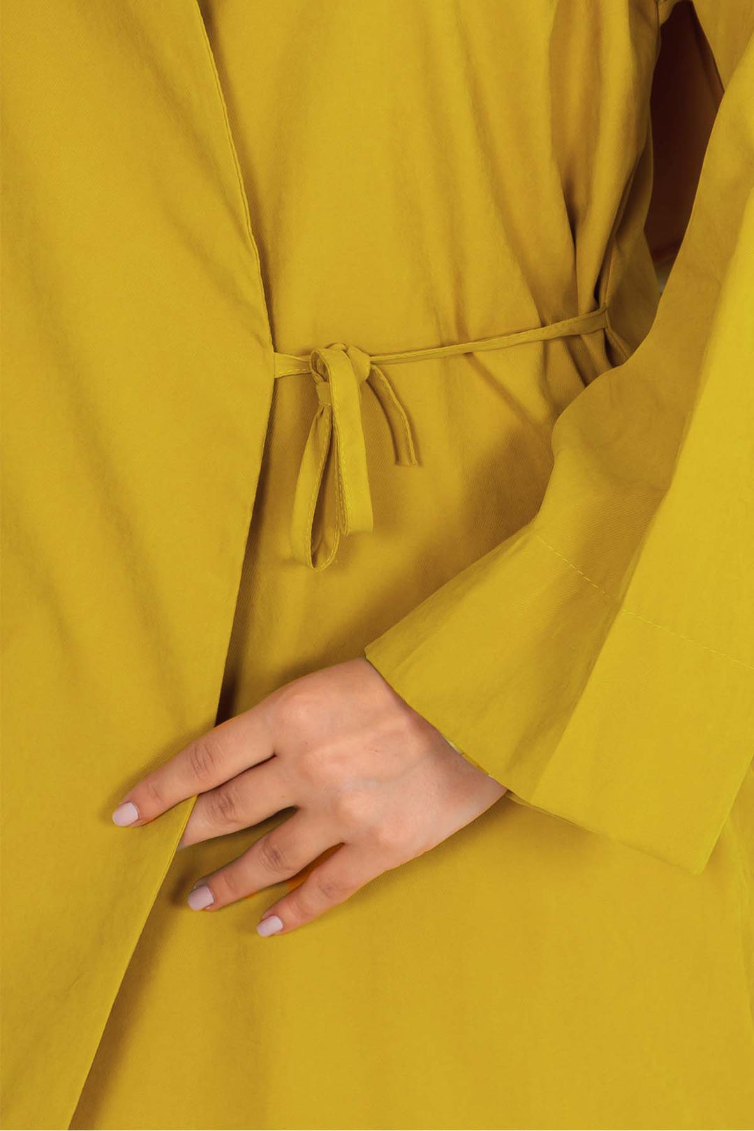 BNG Women Yandan Bağmalı Kimono Hardal 2147 - Cedar City