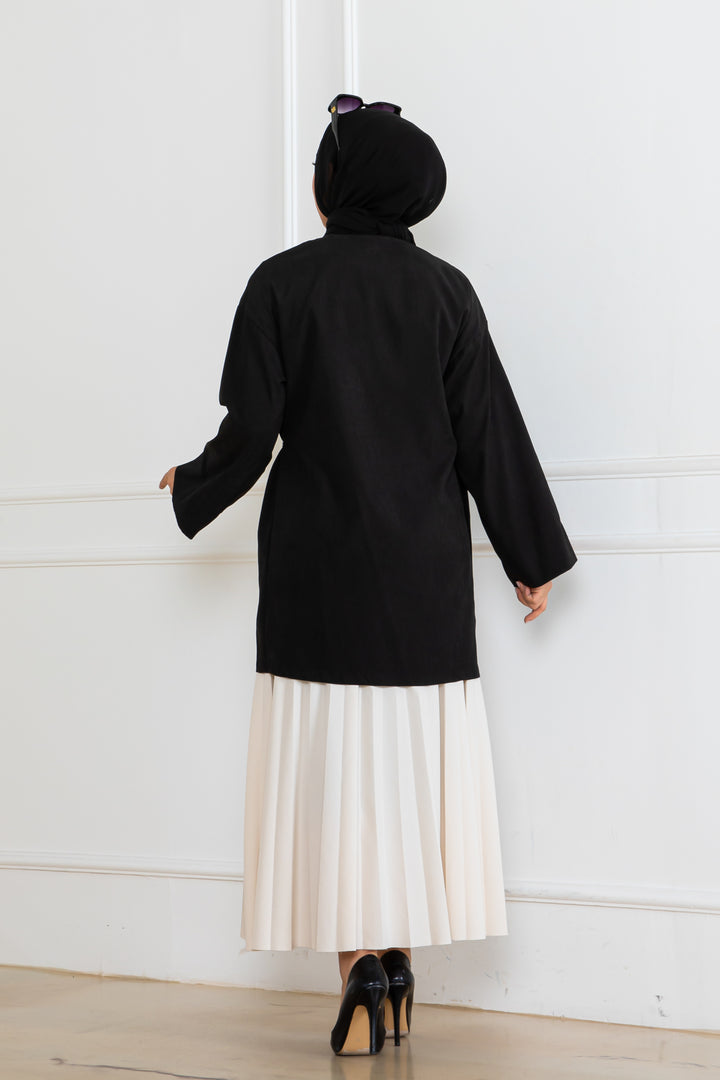 BNG Women Yandan Bağmalı Kimono Siyah 2147 - Coral Gables