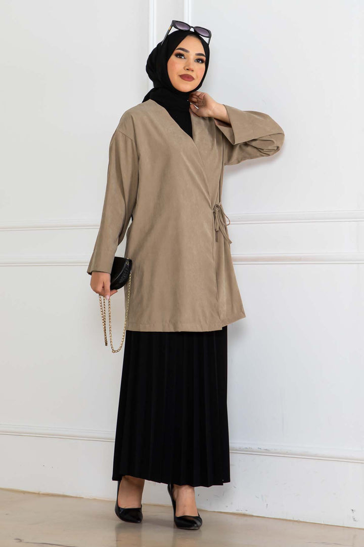 BNG Women Side Tied Kimono Mink 2147 - Brooklyn Park