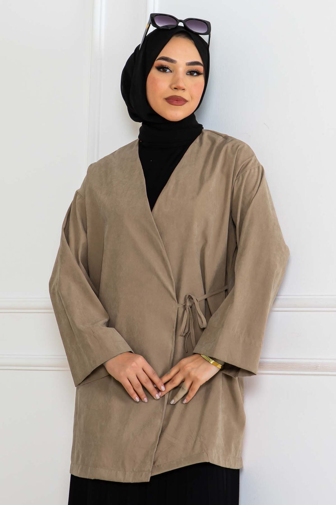 BNG Women Side Tied Kimono Mink 2147 - Brooklyn Park