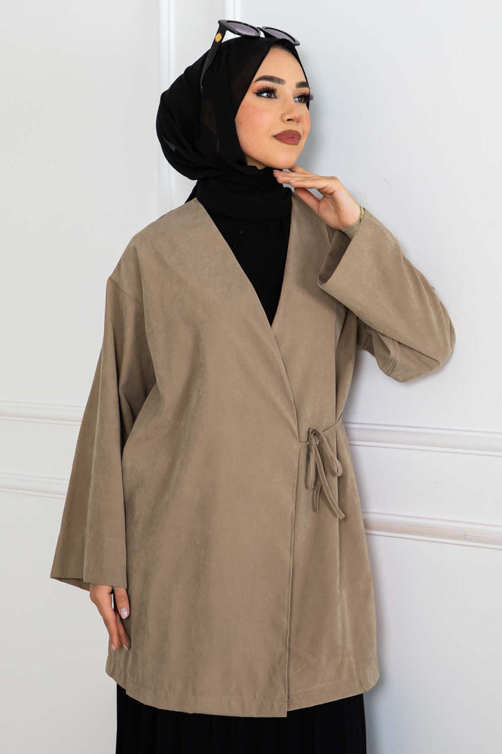 BNG Women Side Tied Kimono Mink 2147 - Brooklyn Park