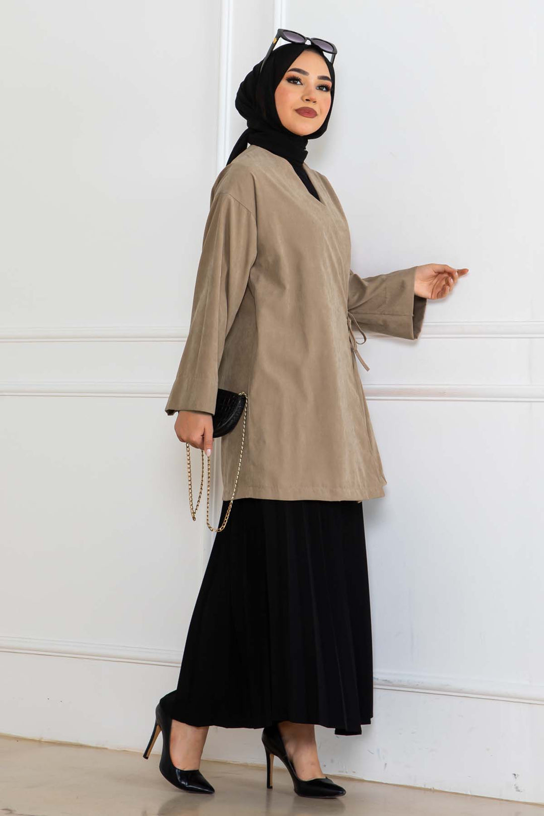 BNG Women Side Tied Kimono Mink 2147 - Brooklyn Park