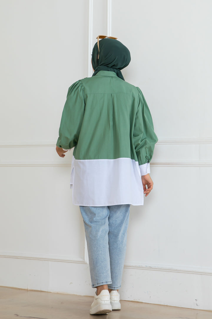 BNG Women Pileli Gömlek Çağla 2067 - La Rochelle