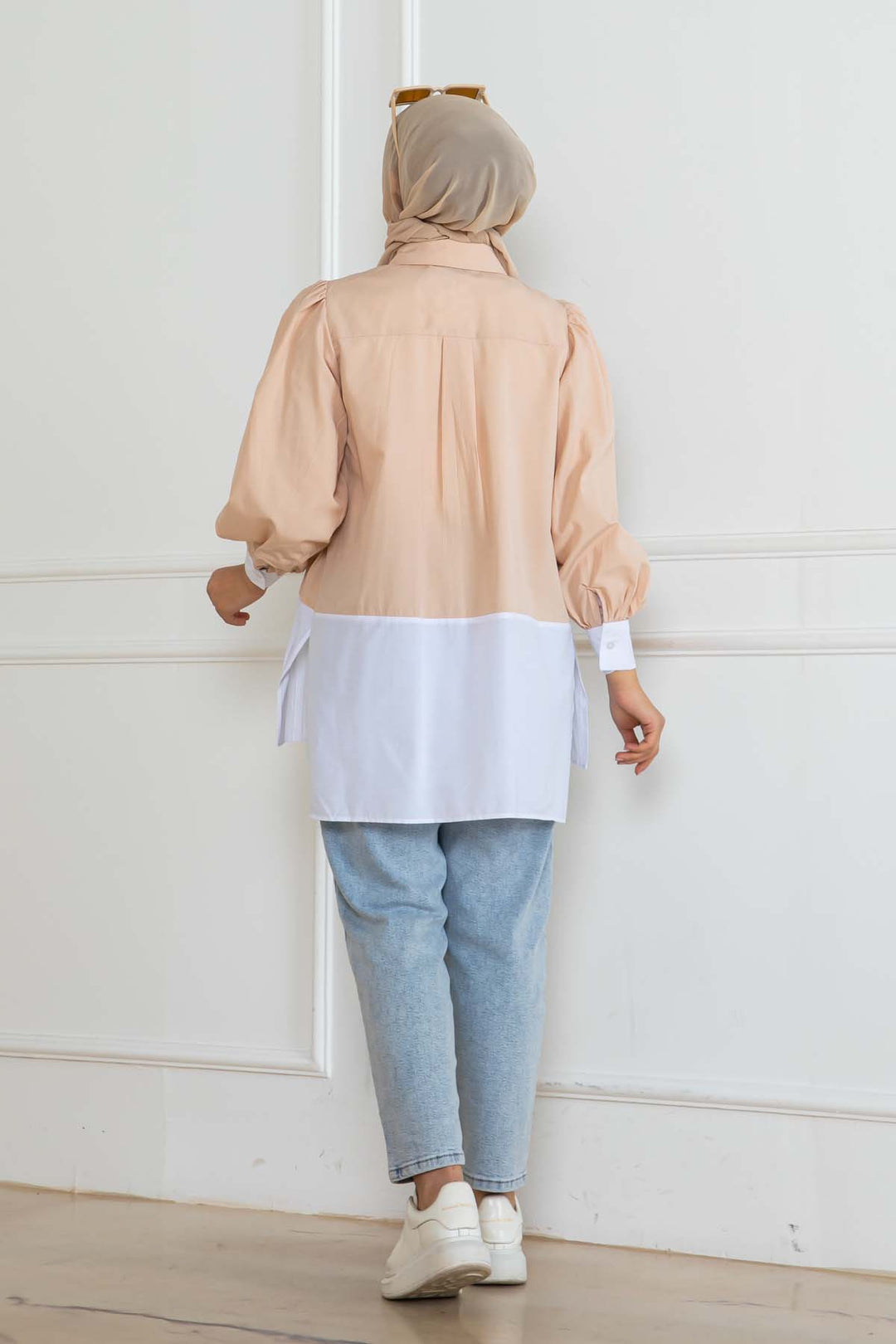 BNG Women Pileli Gömlek Bej 2131 - Brossard