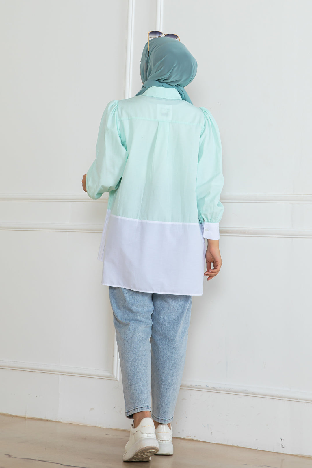 BNG Women Pileli Gömlek Su Yeşili 2131 - Malden