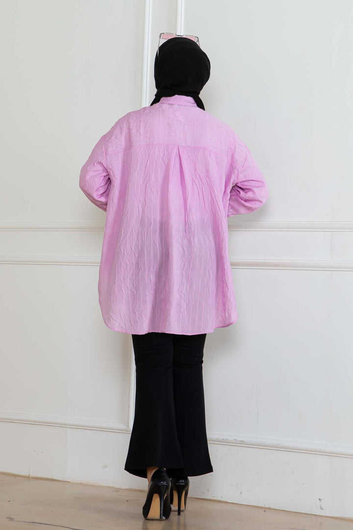 BNG Women Taşlı Gömlek Pembe 2127 - Ploieşti