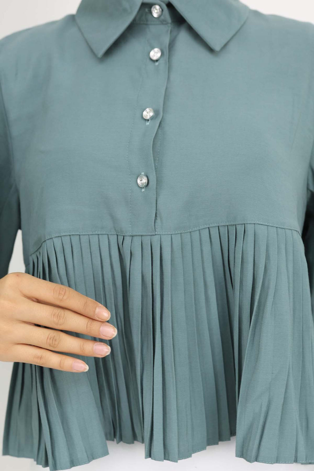 BNG Women Pileli Kısa Gömlek Çağla 2248 - Mühlhausen