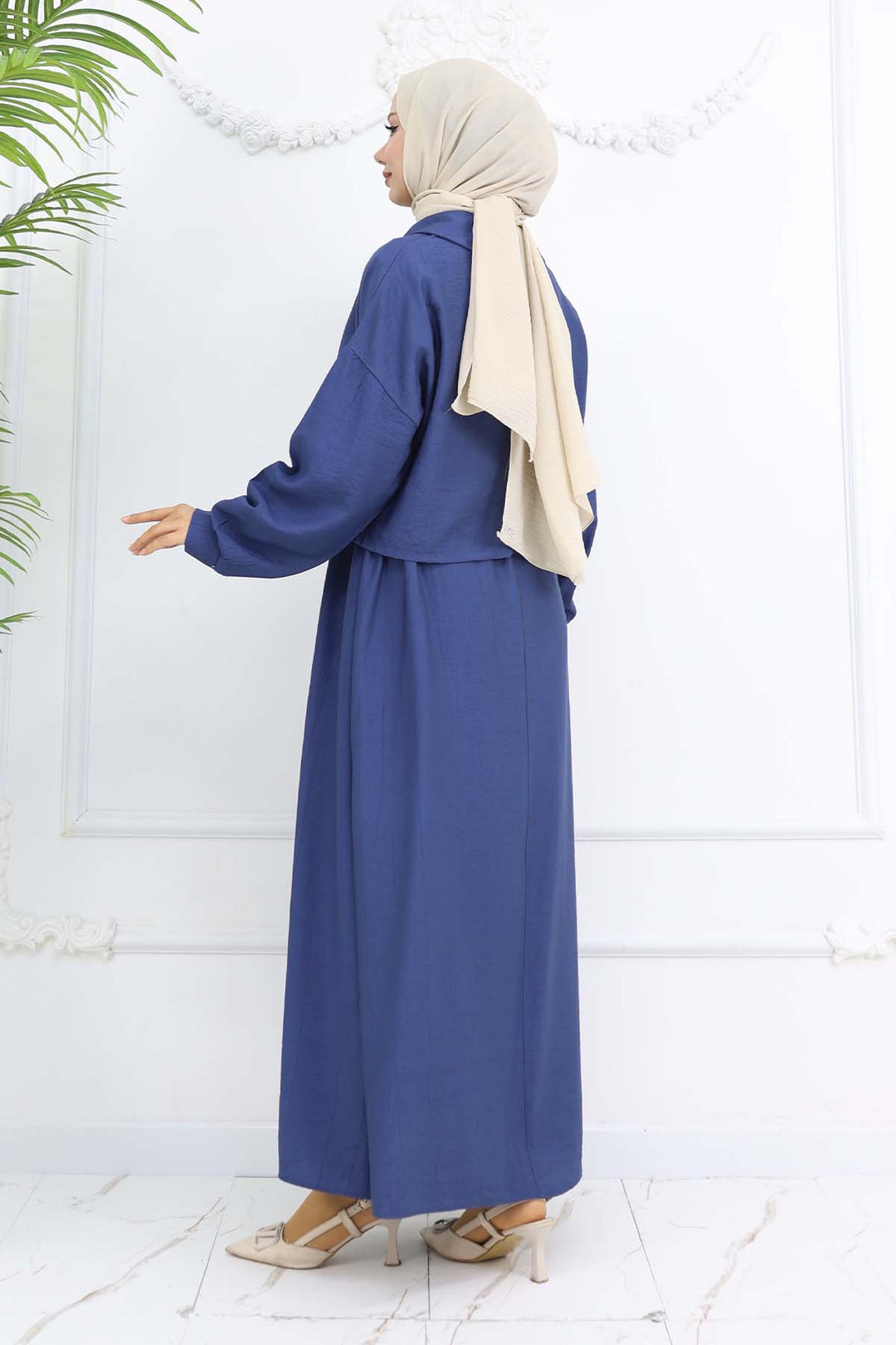 BNG Women Zippered Jacket Vest Hijab Suit Indigo 2240 - Nijmegen