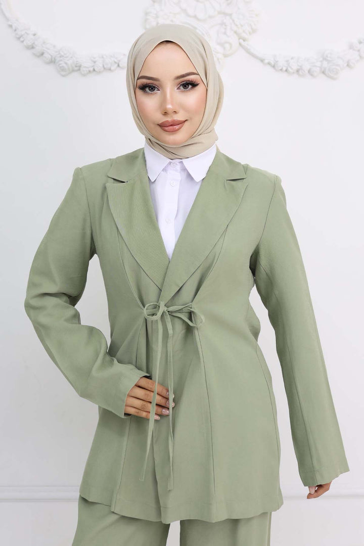 BNG Women İp Bağcıklı Ceket Takım Çağla 2265 - Wiener Neustadt