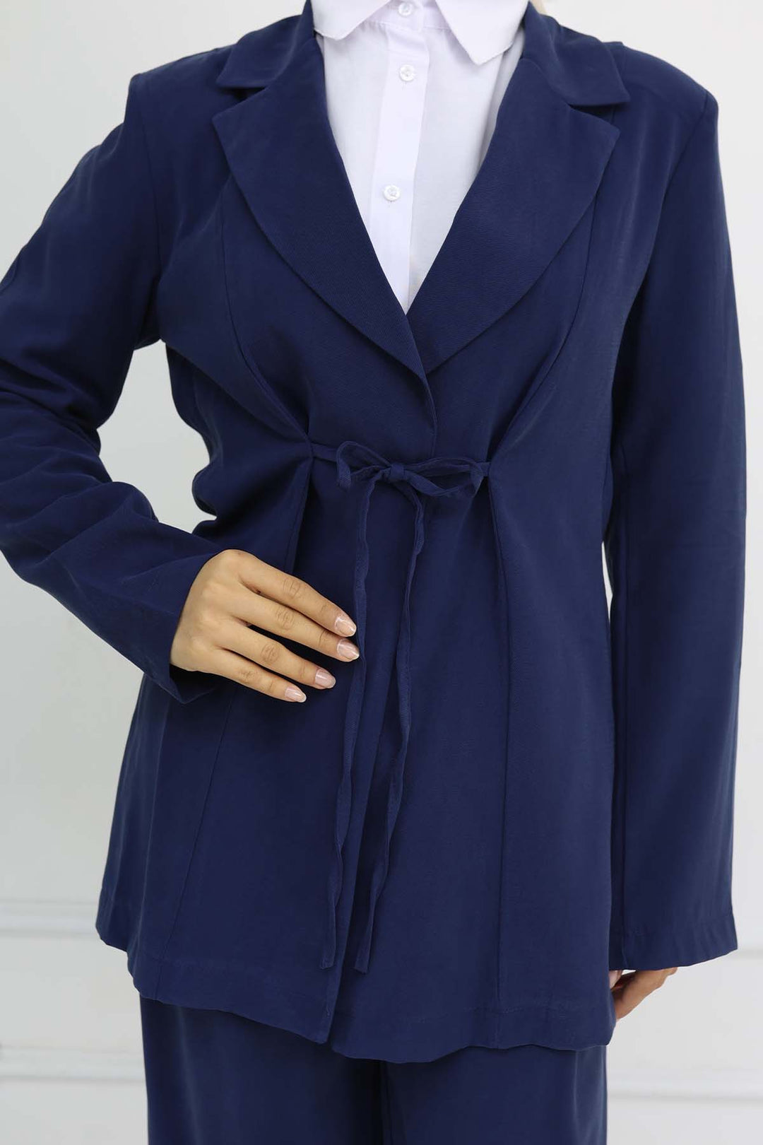 BNG Women Lace-up Jacket Suit Navy 2265 - Loughborough