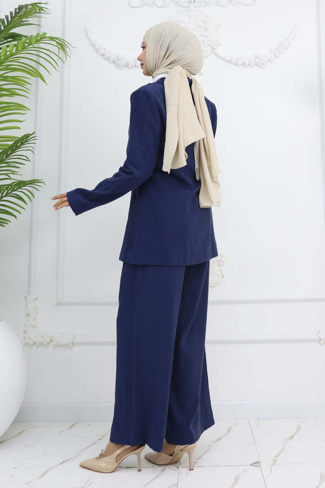 BNG Women Lace-up Jacket Suit Navy 2265 - Loughborough