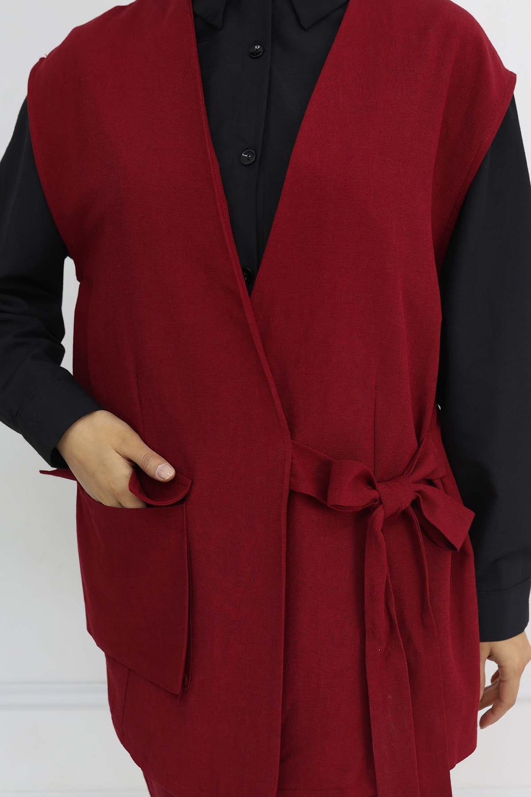 BNG Women Vest and Pants Suit Burgundy 2243 - El Puerto de Santa María