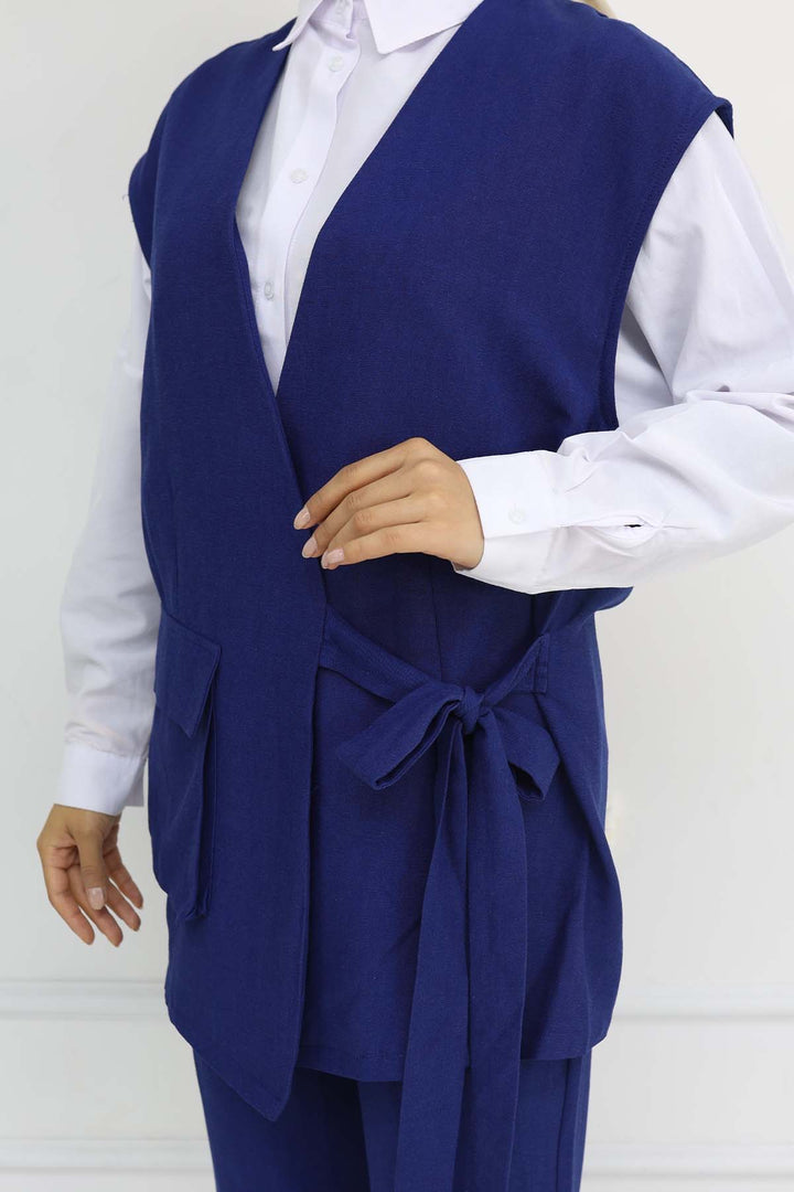 BNG Women Vest and Pants Suit Navy Blue 2243 - Kramatorsk