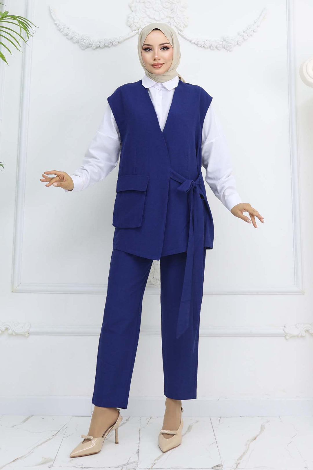 BNG Women Vest and Pants Suit Navy Blue 2243 - Kramatorsk